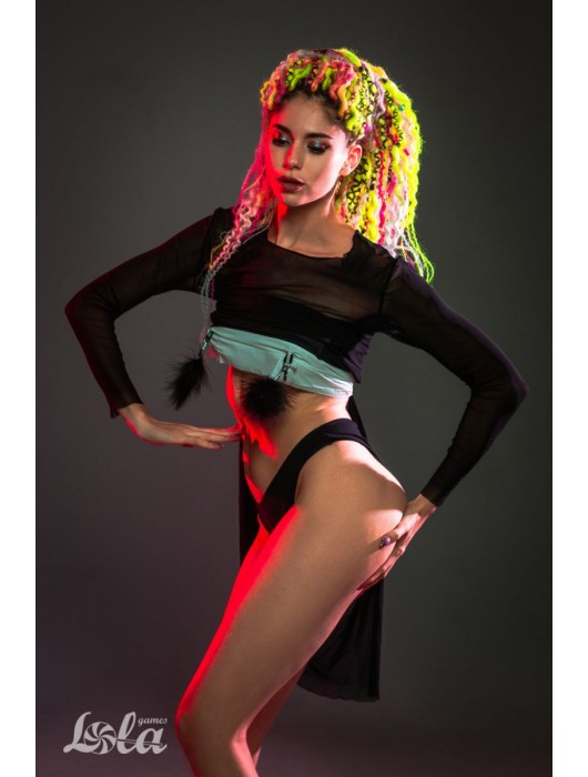 Зажимы на соски с черным пухом Euphoric - Lola Games - купить с доставкой в Нижнем Тагиле