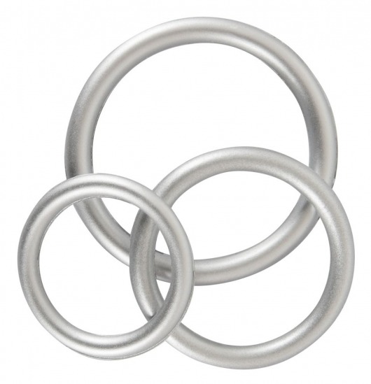 Набор из 3 эрекционных колец под металл Metallic Silicone Cock Ring Set - Orion - в Нижнем Тагиле купить с доставкой