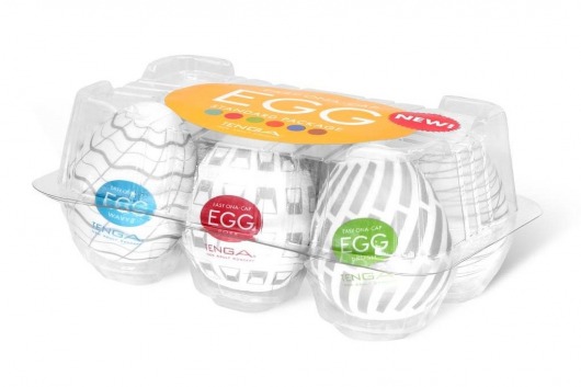 Набор из 6 мастурбаторов Tenga EGG Easy Beat с различным рельефом - Tenga - в Нижнем Тагиле купить с доставкой