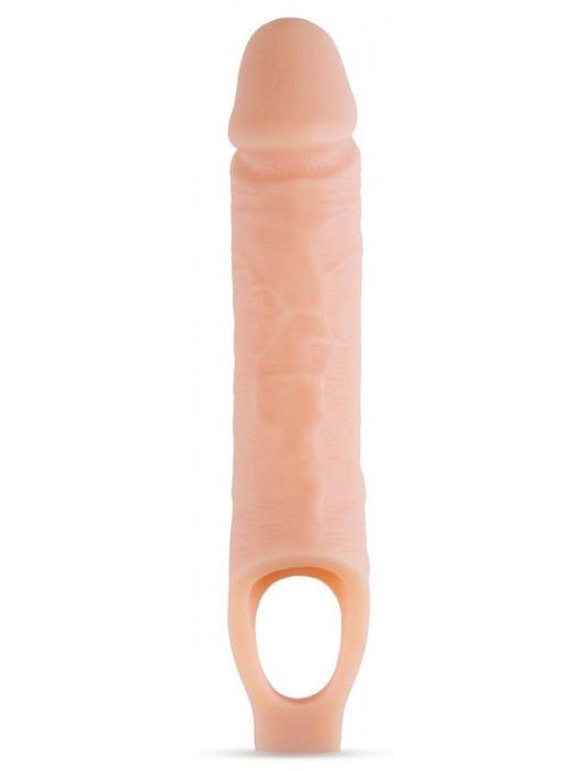 Телесный реалистичный фаллоудлинитель 10 Inch Silicone Cock Sheath Penis Extender - 25,4 см. - Blush Novelties - в Нижнем Тагиле купить с доставкой