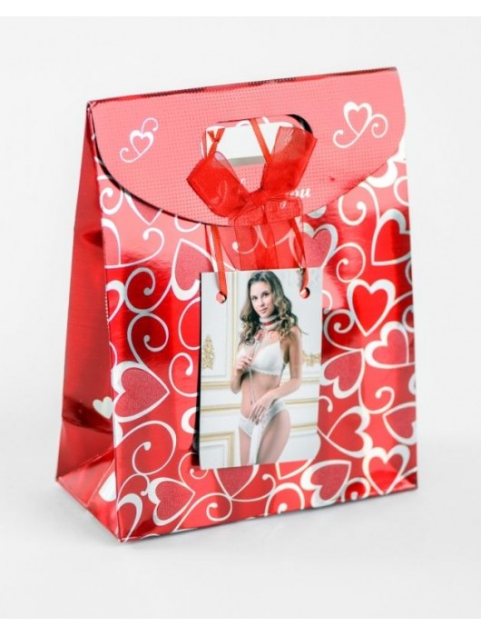 Бело-красный ошейник из натуральной кожи с нежным мехом - БДСМ Арсенал - купить с доставкой в Нижнем Тагиле