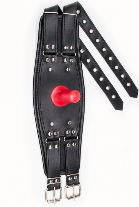 Черный пояс на бедро  Люкс  с телесной насадкой - LOVETOY (А-Полимер) - купить с доставкой в Нижнем Тагиле