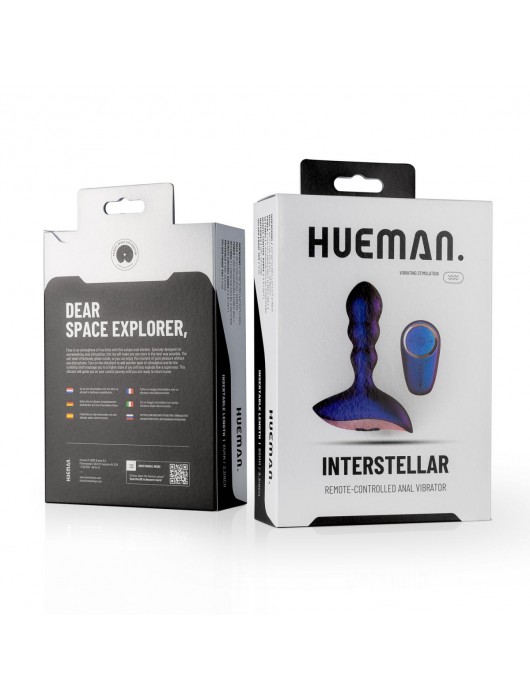 Фиолетовый анальный вибростимулятор Interstellar с пультом - 12,1 см. - ONE DC B.V.