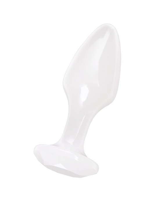 Белая акриловая анальная втулка - 8 см. - Toyfa Basic