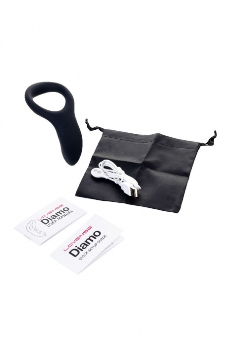 Черное эрекционное кольцо Lovense Diamo - Lovense - в Нижнем Тагиле купить с доставкой