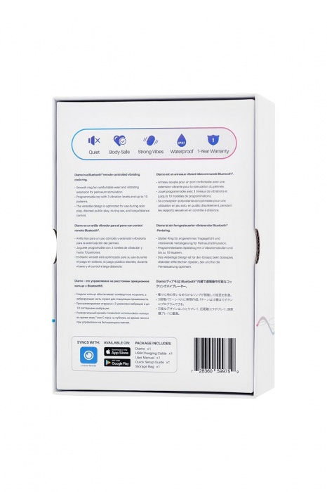 Черное эрекционное кольцо Lovense Diamo - Lovense - в Нижнем Тагиле купить с доставкой