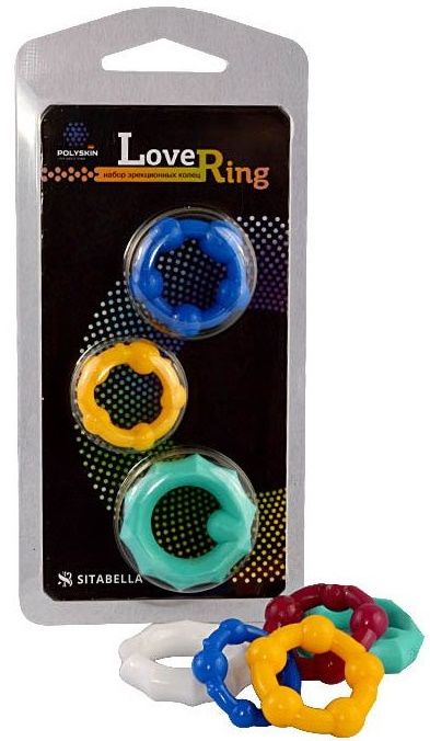 Набор из 3 цветных эрекционных колец Love Ring - Sitabella - в Нижнем Тагиле купить с доставкой