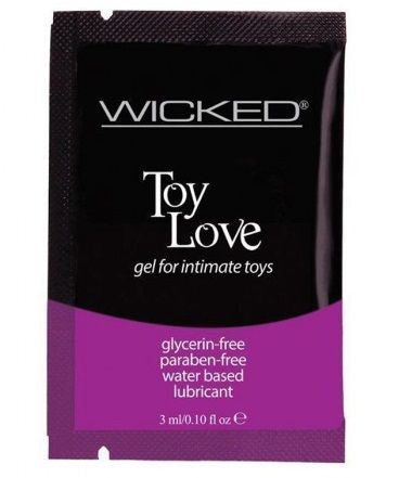 Лубрикант на водной основе для использования с игрушками WICKED Toy Love - 3 мл. - Wicked - купить с доставкой в Нижнем Тагиле