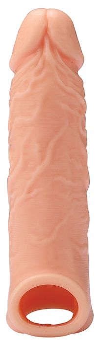Телесная насадка EXTENDER WITH BALL STRAP 6.5 - 17 см. - Dream Toys - в Нижнем Тагиле купить с доставкой