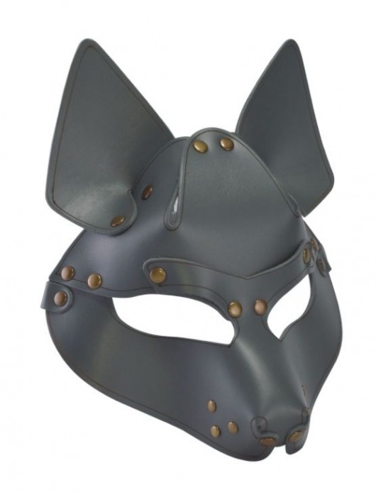 Серая маска Wolf с клепками - Sitabella - купить с доставкой в Нижнем Тагиле