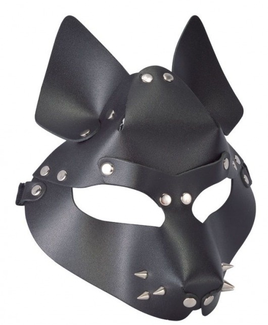 Черная маска Wolf с шипами - Sitabella - купить с доставкой в Нижнем Тагиле
