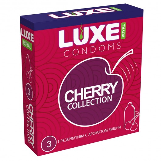 Презервативы с ароматом вишни LUXE Royal Cherry Collection - 3 шт. - Luxe - купить с доставкой в Нижнем Тагиле