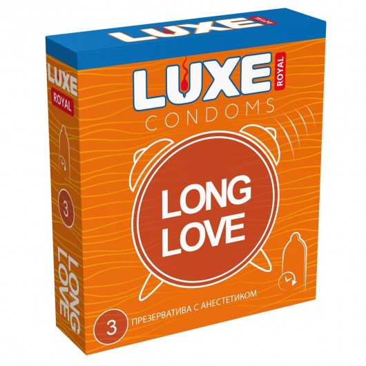 Презервативы с продлевающим эффектом LUXE Royal Long Love - 3 шт. - Luxe - купить с доставкой в Нижнем Тагиле