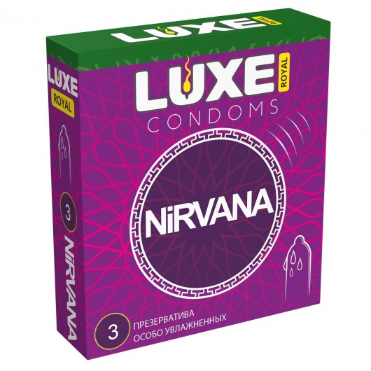 Презервативы с увеличенным количеством смазки LUXE Royal Nirvana - 3 шт. - Luxe - купить с доставкой в Нижнем Тагиле