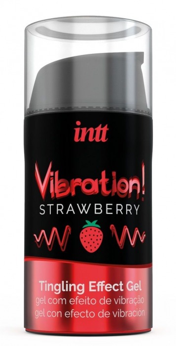 Жидкий интимный гель с эффектом вибрации Vibration! Strawberry - 15 мл. - INTT - купить с доставкой в Нижнем Тагиле