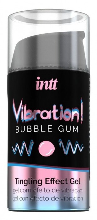 Жидкий интимный гель с эффектом вибрации Vibration! Bubble Gum - 15 мл. - INTT - купить с доставкой в Нижнем Тагиле