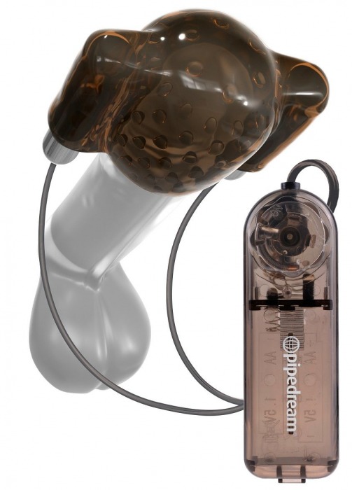 Дымчатый вибростимулятор головки пениса Dual Vibrating Head Teaser - Pipedream - в Нижнем Тагиле купить с доставкой