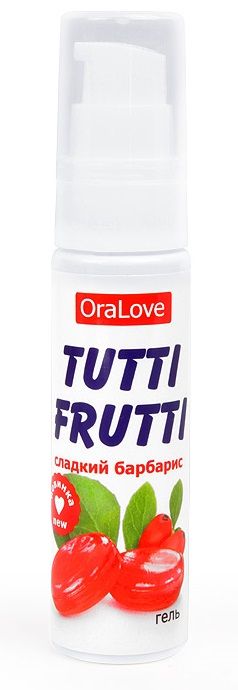 Гель-смазка Tutti-frutti со вкусом барбариса - 30 гр. - Биоритм - купить с доставкой в Нижнем Тагиле