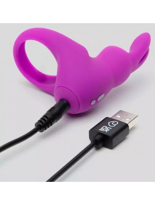 Фиолетовое эрекционное виброкольцо Happy Rabbit Cock Ring Kit - Happy Rabbit - в Нижнем Тагиле купить с доставкой