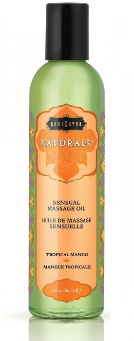 Массажное масло Naturals Tropical Mango с ароматом манго - 236 мл. - Kama Sutra - купить с доставкой в Нижнем Тагиле