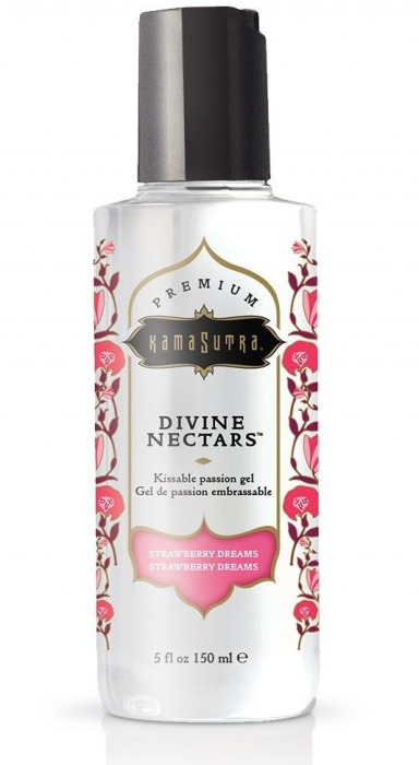 Гель-лубрикант на водной основе Divine Nectars Strawberry Dream с ароматом клубники - 150 мл. - Kama Sutra - купить с доставкой в Нижнем Тагиле