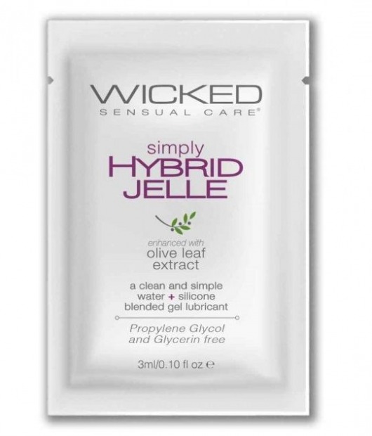 Гель-лубрикант на водно-силиконовой основе Simply Hybrid Jelle - 3 мл. - Wicked - купить с доставкой в Нижнем Тагиле