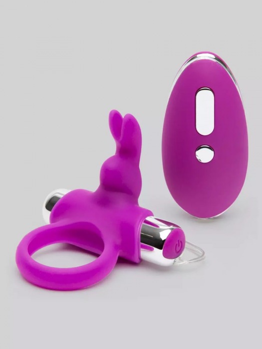 Лиловое виброкольцо с пультом ДУ Remote Control Cock Ring - Happy Rabbit - в Нижнем Тагиле купить с доставкой