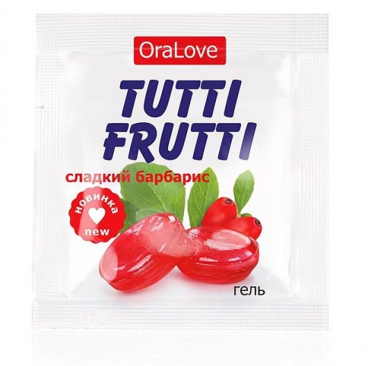 Гель-смазка Tutti-frutti со вкусом барбариса - 4 гр. - Биоритм - купить с доставкой в Нижнем Тагиле