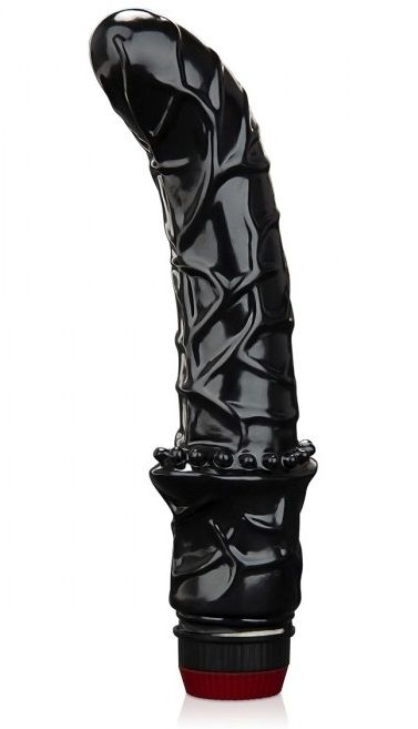 Черный вибромассажер простаты 6  Premium Prostate Massager - BlueLine - в Нижнем Тагиле купить с доставкой