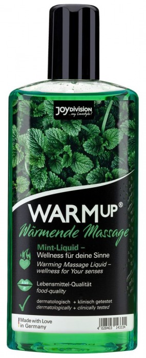 Массажное масло WARMup Mint с ароматом мяты - 150 мл. - Joy Division - купить с доставкой в Нижнем Тагиле