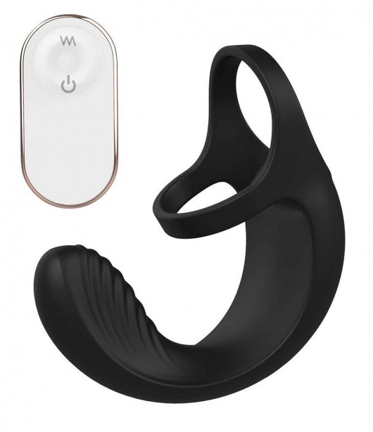 Черный анальный стимулятор с эрекционными кольцами Remote Couple Teaser - Dream Toys - в Нижнем Тагиле купить с доставкой