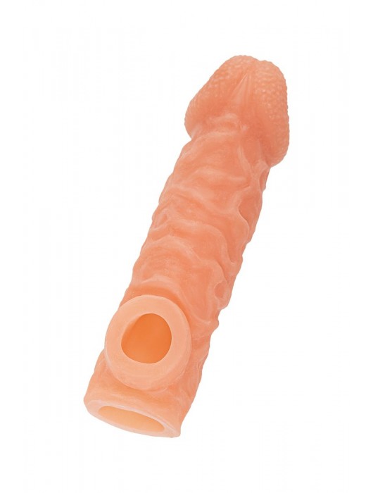 Телесная закрытая насадка с шершавой головкой Cock Sleeve Size S - 13,8 см. - KOKOS - в Нижнем Тагиле купить с доставкой