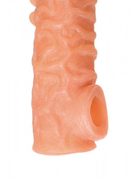 Телесная закрытая насадка с шершавой головкой Cock Sleeve Size S - 13,8 см. - KOKOS - в Нижнем Тагиле купить с доставкой