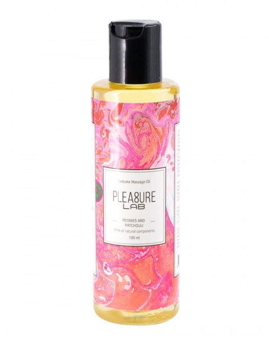 Массажное масло Pleasure Lab Delicate с ароматом пиона и пачули - 100 мл. - Pleasure Lab - купить с доставкой в Нижнем Тагиле