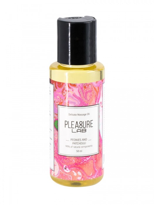 Массажное масло Pleasure Lab Delicate с ароматом пиона и пачули - 50 мл. - Pleasure Lab - купить с доставкой в Нижнем Тагиле