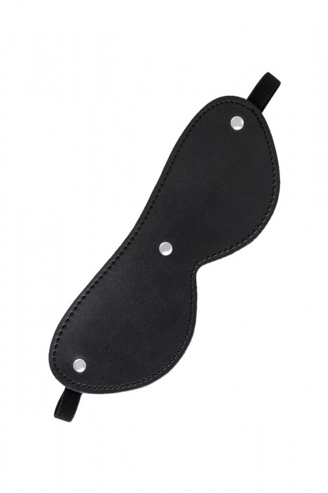 Черная кожаная маска Anonymo с мягким подкладом - ToyFa - купить с доставкой в Нижнем Тагиле