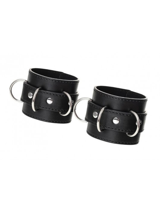 Черные наручники Anonymo на сцепке - ToyFa - купить с доставкой в Нижнем Тагиле