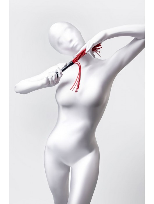 Красно-черный флоггер Anonymo - 28 см. - ToyFa - купить с доставкой в Нижнем Тагиле