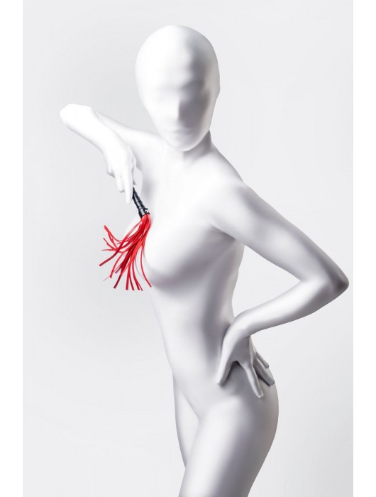 Красно-черный флоггер Anonymo - 28 см. - ToyFa - купить с доставкой в Нижнем Тагиле