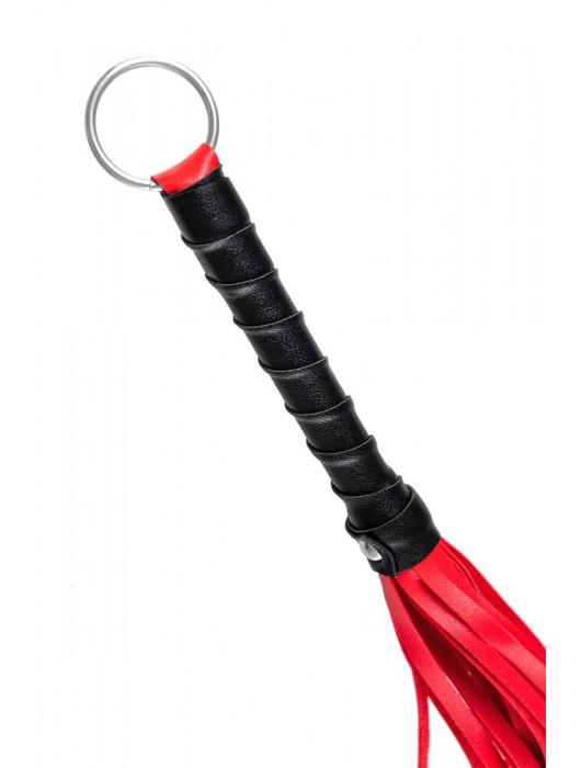 Красно-черный флоггер Anonymo - 28 см. - ToyFa - купить с доставкой в Нижнем Тагиле