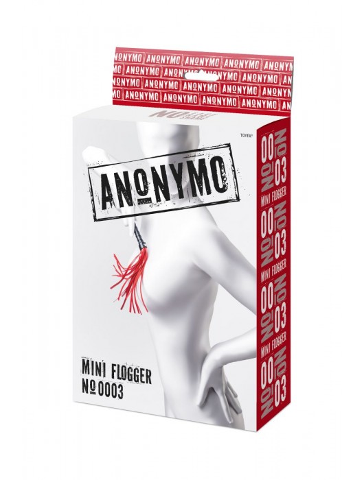 Красно-черный флоггер Anonymo - 28 см. - ToyFa - купить с доставкой в Нижнем Тагиле