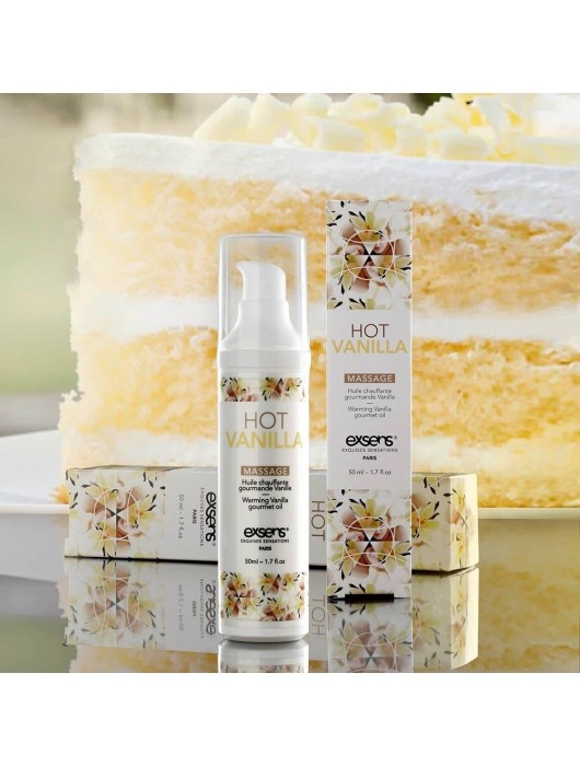Разогревающее массажное масло с ароматом ванили Gourmet Hot Vanilla - 50 мл. - Exsens - купить с доставкой в Нижнем Тагиле