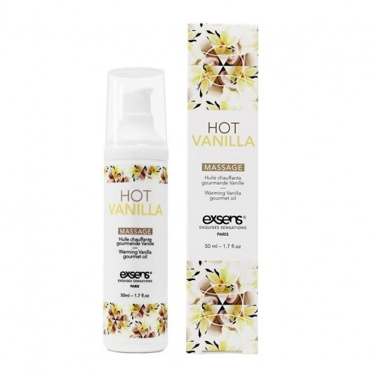 Разогревающее массажное масло с ароматом ванили Gourmet Hot Vanilla - 50 мл. - Exsens - купить с доставкой в Нижнем Тагиле