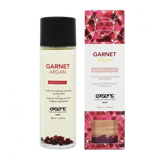 Органическое массажное масло GARNET ARGAN - 100 мл. - Exsens - купить с доставкой в Нижнем Тагиле