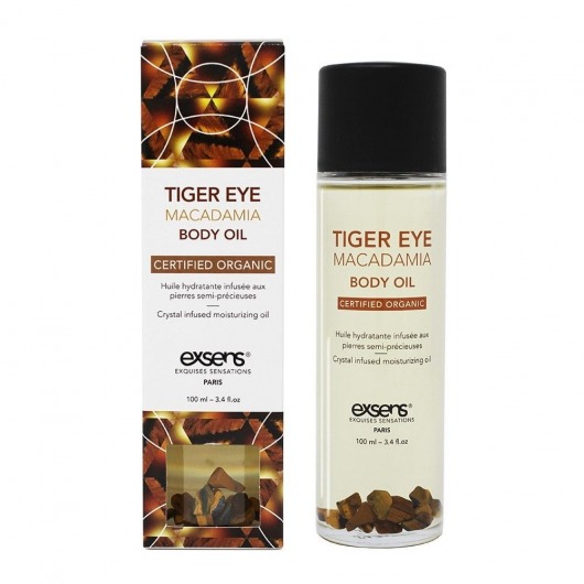 Органическое массажное масло TIGER EYE MACADAMIA - 100 мл. - Exsens - купить с доставкой в Нижнем Тагиле