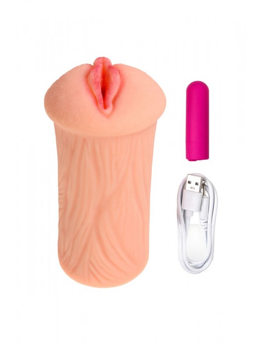Реалистичный мастурбатор-вагина телесного цвета Elegance.001 с вибрацией - KOKOS - в Нижнем Тагиле купить с доставкой
