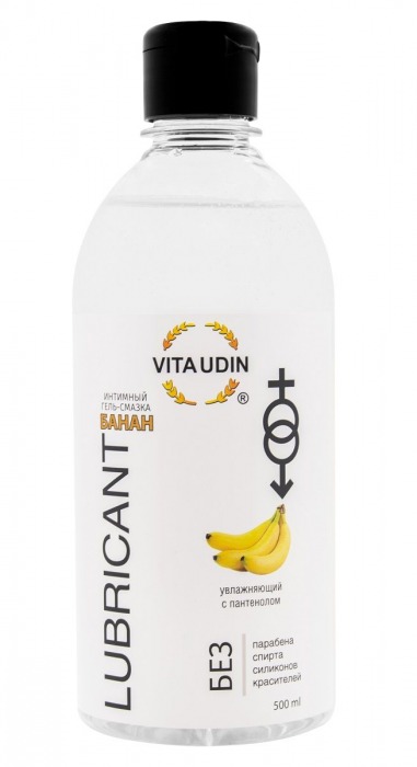 Интимный гель-смазка на водной основе VITA UDIN с ароматом банана - 500 мл. - VITA UDIN - купить с доставкой в Нижнем Тагиле