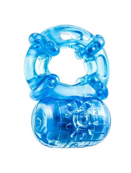 Голубое эрекционное виброкольцо Reusable 5 Function Cock Ring - Blush Novelties - в Нижнем Тагиле купить с доставкой