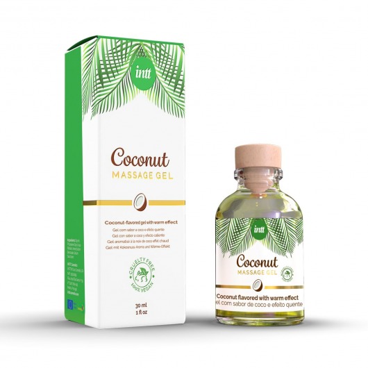Массажный гель с ароматом кокоса Coconut - 30 мл. - INTT - купить с доставкой в Нижнем Тагиле