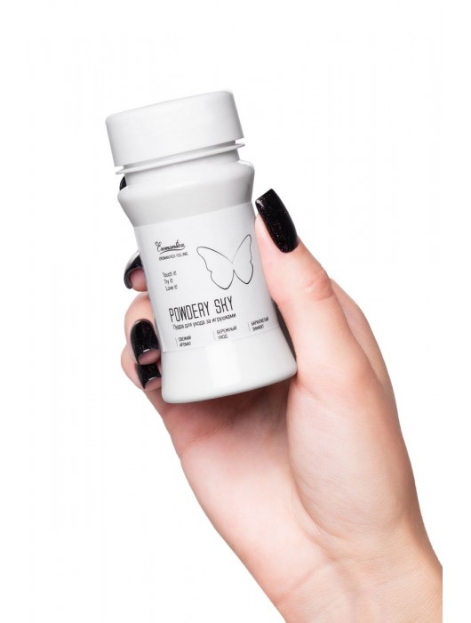 Пудра для ухода за игрушками Powdery Sky с ароматом мяты - 40 гр. - Eromantica - купить с доставкой в Нижнем Тагиле